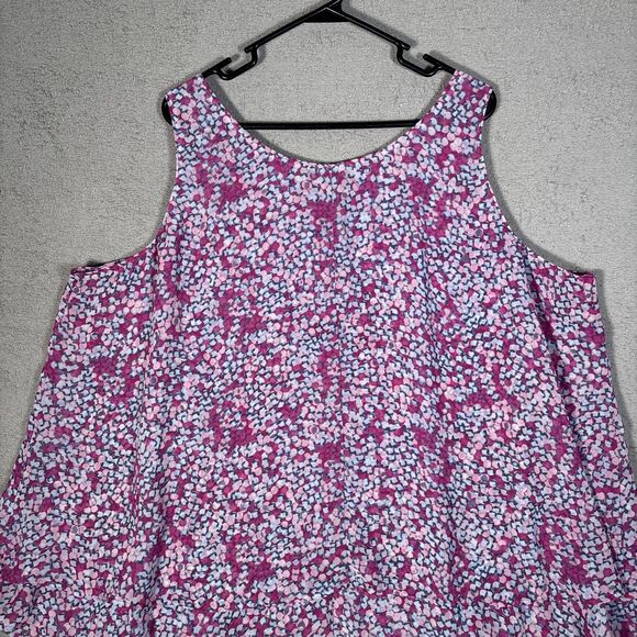 Lane Bryant Women’s Plus Size 26 Tank Top Layered Semi Sheer Purple Pink Flowers - Picture 10 of 11